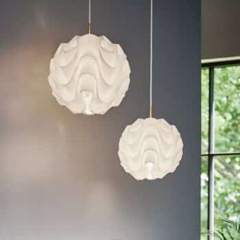 LE KLINT 172 závesná lampa, biela/mosadz, Ø 33 cm - Image 2