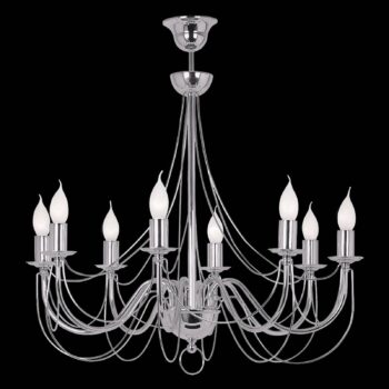 Visiaci luster Retro, osem-plameňový 75cm chróm - Image 2