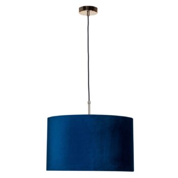 Závesná lampa Monaco s modrým zamatovým tienidlom - Image 2