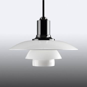 Louis Poulsen PH 2/1 sklenená závesná lampa čierna - Image 2