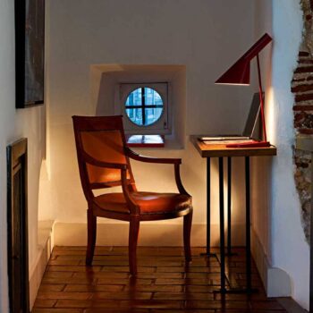 Louis Poulsen AJ – stolná lampa, hrdzavočervená - Image 2