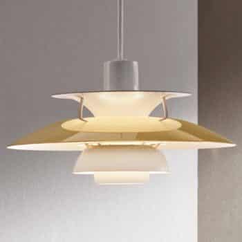 Louis Poulsen PH 5 mosadzná závesná lampa, Ø 50 cm - Image 3