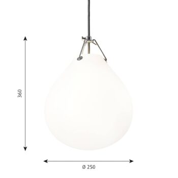 Louis Poulsen Moser sklenená závesná lampa Ø 25 cm - Image 2