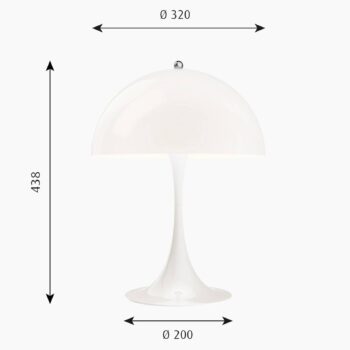 Louis Poulsen Panthella 320 stolová lampa, opálová