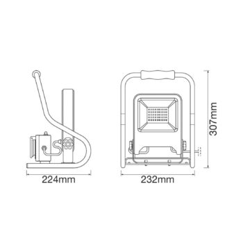 LEDVANCE Worklight R-Stand prac. LED svietidlo 30W