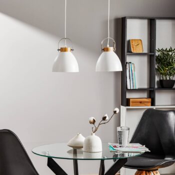 Závesná lampa Bergen, 2-plameňová, biela - Image 2