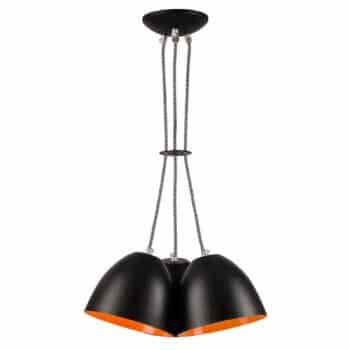 Závesná lampa Atlantik 3-plameňová viazaná čierna - Image 2