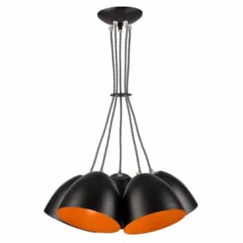 Závesná lampa Atlantik 5-plameňová viazaná čierna - Image 2