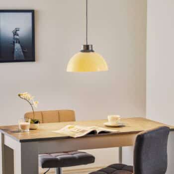Závesná lampa Mara striebro tienidlo opálová biela - Image 2