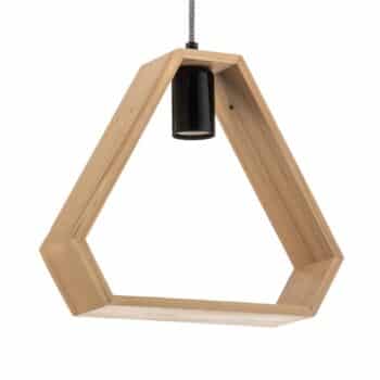 Závesná lampa Kärnan, drevo, trojuholník - Image 2