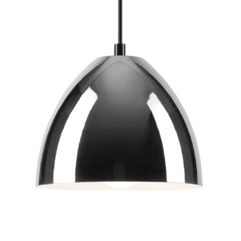 Závesná lampa Edda, chróm, 1-plameňová
