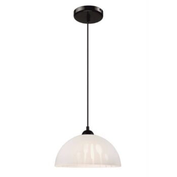 Závesná lampa Fibi zo skla s motívom príboru biela