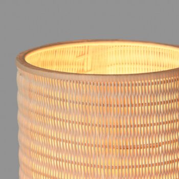 Stolná lampa Vlechtwerk vo valcovitom tvare, ratan - Image 2