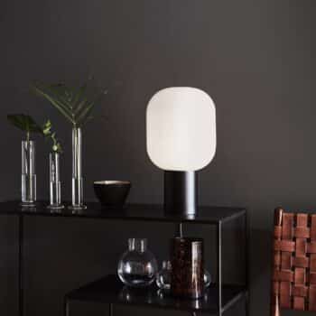 Stolná lampa Brooklyn sklenené tienidlo opál 44 cm - Image 2