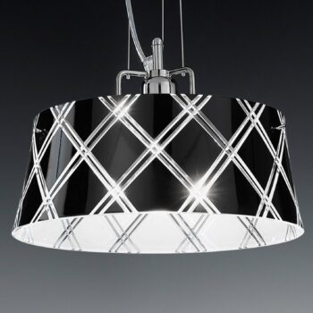Závesná lampa Corallo 30 1-plameňová čierna