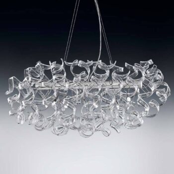 Závesná lampa Crystal, dlhá