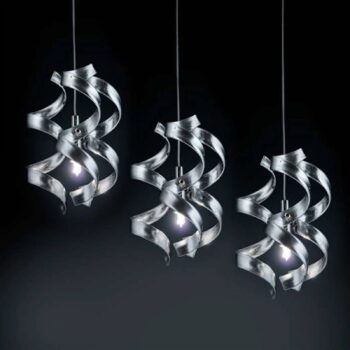 Závesná lampa Silver troj-plameňová