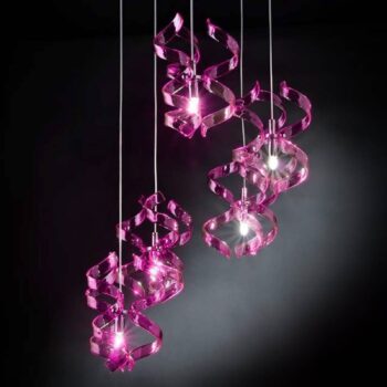 Závesná lampa Magenta, 3-plameňová