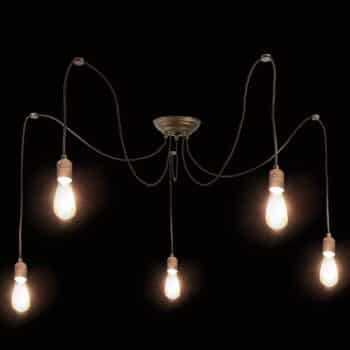 Závesná lampa Allen starožitná mosadz 5-pl. - Image 2