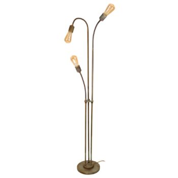 Stojaca lampa Allen antická mosadz 3-plameňová - Image 3