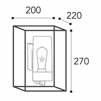 Vonkajšie nástenné svetlo Cubic³ 3363 nikel/opál - Image 2