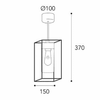 Stropné svietidlo Cubic³ 3367 mosadz/číra - Image 2