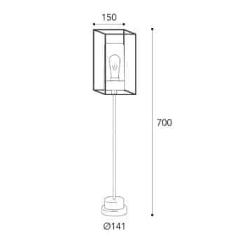 Chodníkové svietidlo Cubic³ 3370 mosadz/opál - Image 2