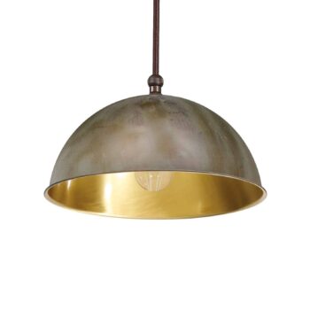 Závesná lampa Circle zlatá/mosadz starožitná Ø15cm