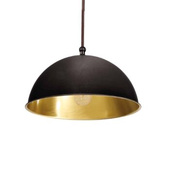 Závesná lampa Circle zlatá/čiernená mosadz Ø20cm