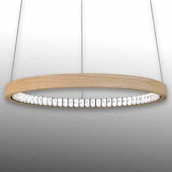 Prirodzené závesné LED svietidlo Libe Round 90cm - Image 2
