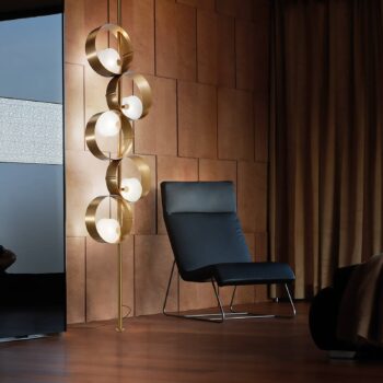 Stojaca lampa Sound v zlatej - Image 2