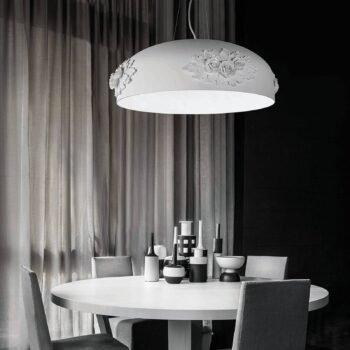 Závesné LED svietidlo Dame v bielej, 65 cm - Image 2