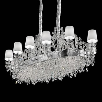 Bohato ozdobený visiaci luster Philina, 12-pl. - Image 2