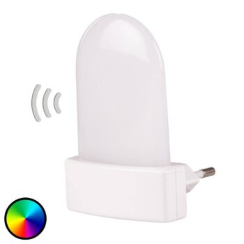 Zásuvkové LED svietidlo Bunda snímač RGB