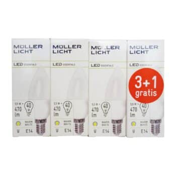 LED žiarovka E14 5,5W 2 700K Set 3+1, 470 lm matná