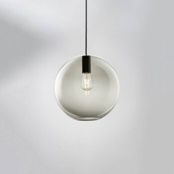 Loon Ball závesná lampa sklo sivá, čierna