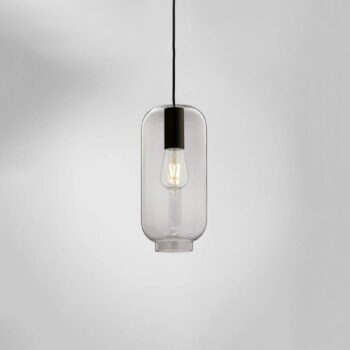 Loon Soft závesná lampa sklo sivá, čierna