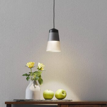 Závesná lampa Leo 2, 3-fázová koľajnica dym Ø9,8cm