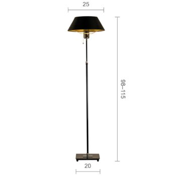 Menzel Antos AF6125 stojaca lampa, tienidlo čierne