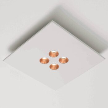 ICONE Confort – stropné LED svietidlo biele-meď - Image 3