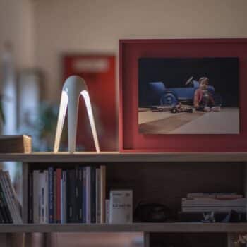 Martinelli Luce Cyborg – stolná LED lampa, biela - Image 2