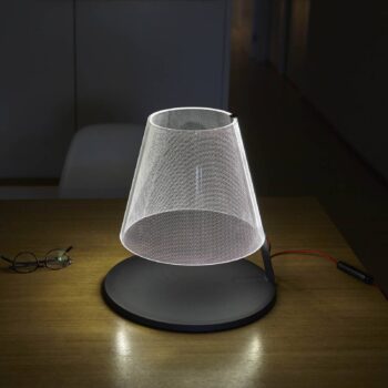 Stolná LED lampa Amarcord stmieva., antracit, body - Image 2