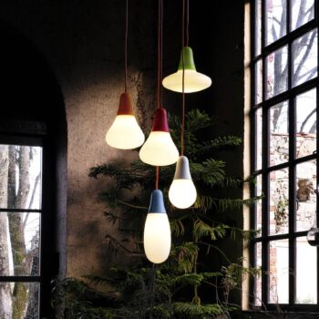 Martinelli Luce Ciulifruli závesná lampa, červená - Image 2