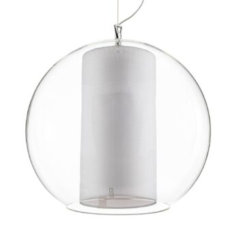 Modo Luce Bolla závesná lampa látka biela Ø 40cm