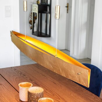 Rothfels Malu závesné LED svietidlo, zlatá, 100 cm