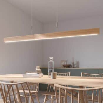 Závesné LED svietidlo Lise, prírodný dub 158 cm - Image 3