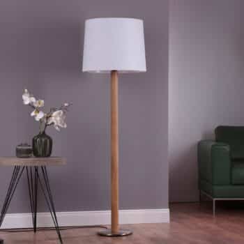 Rothfels Elif stojaca lampa biela, valec, dub - Image 2