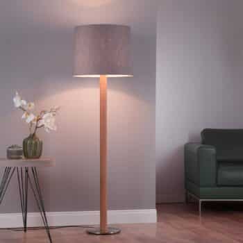 Lucande Elif stojaca lampa plsť valec dub prírodný - Image 3