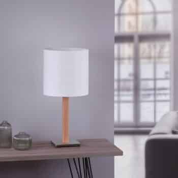 RothfelsElif stolná lampa, biela hranatá prír. dub - Image 2