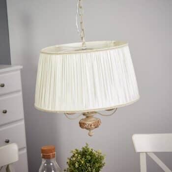 Satinovaná závesná lampa Olivia v krémovej - Image 4